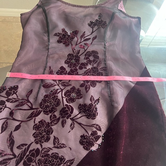 Robbie Bee Purple Sheath Maxi Dress Sleeveless Scoop Neck - Picture 2 of 5